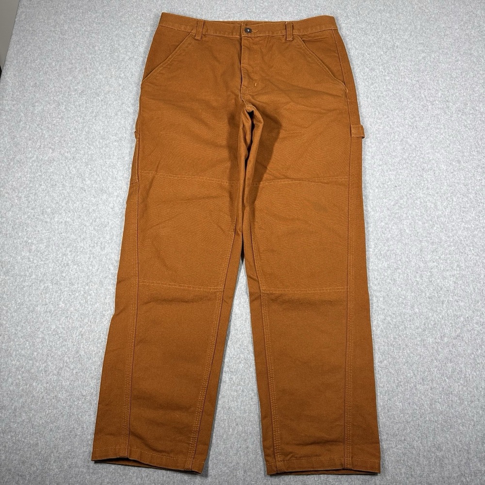 The North Face Canvas Double Knee Carpenter Pants Men's 32x30(34W) Burnt Orange